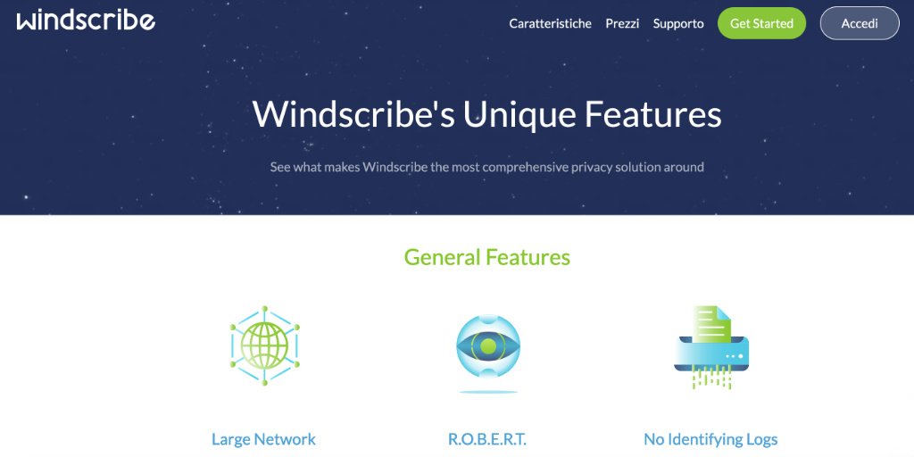 Lista delle migliori VPN gratis Windscribe