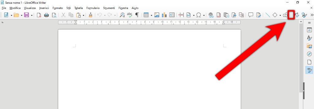 Come sistemare la barra degli strumenti su LibreOffice Writer Spostare la barra